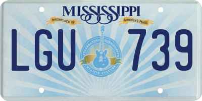 MS license plate LGU739