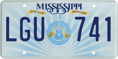 MS license plate LGU741