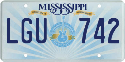 MS license plate LGU742