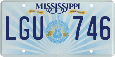 MS license plate LGU746
