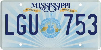 MS license plate LGU753