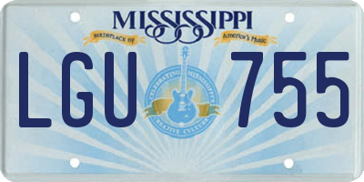 MS license plate LGU755