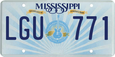 MS license plate LGU771