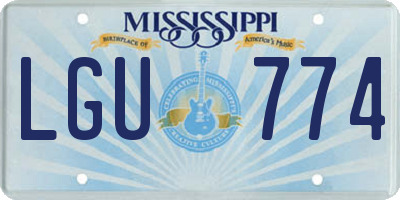 MS license plate LGU774