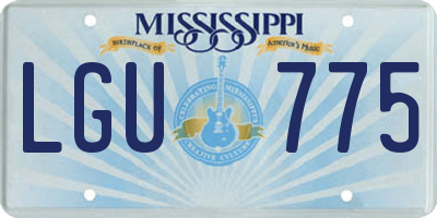 MS license plate LGU775