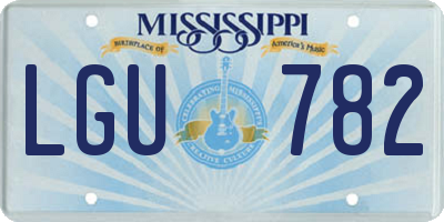 MS license plate LGU782
