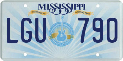 MS license plate LGU790