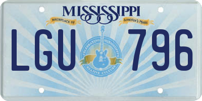 MS license plate LGU796