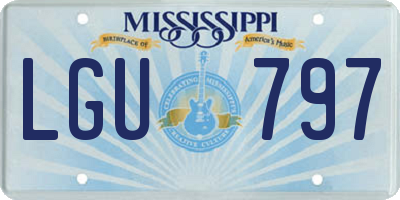 MS license plate LGU797