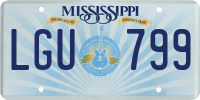 MS license plate LGU799