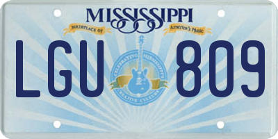 MS license plate LGU809