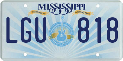 MS license plate LGU818