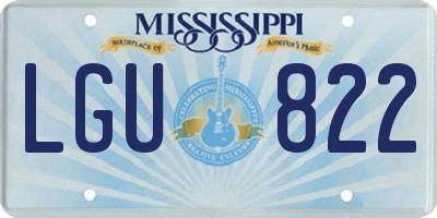 MS license plate LGU822