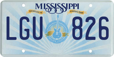 MS license plate LGU826