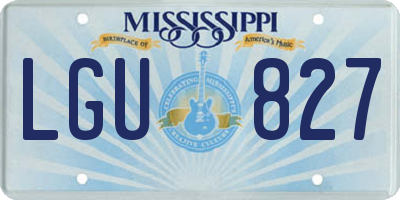 MS license plate LGU827