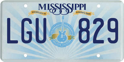 MS license plate LGU829