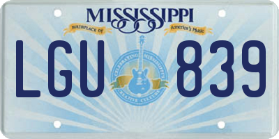 MS license plate LGU839
