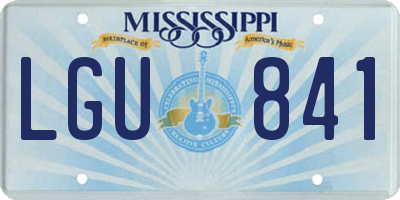 MS license plate LGU841