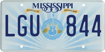 MS license plate LGU844