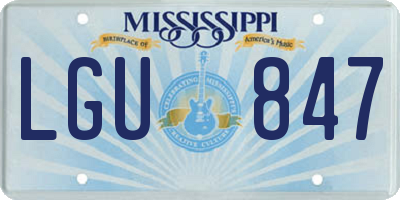 MS license plate LGU847