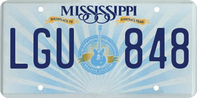 MS license plate LGU848