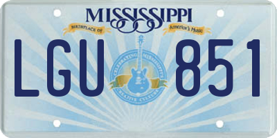 MS license plate LGU851