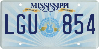 MS license plate LGU854