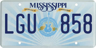MS license plate LGU858