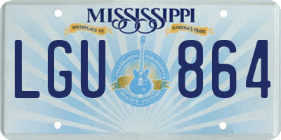 MS license plate LGU864