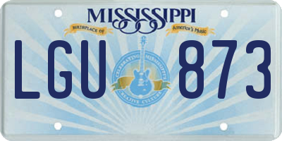 MS license plate LGU873