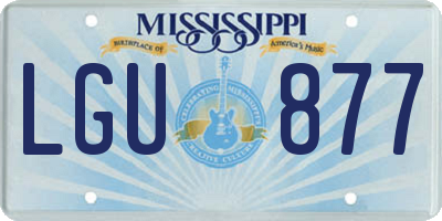 MS license plate LGU877