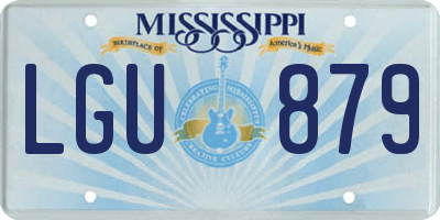 MS license plate LGU879