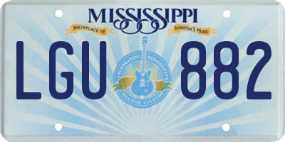 MS license plate LGU882