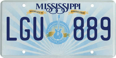 MS license plate LGU889