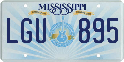 MS license plate LGU895