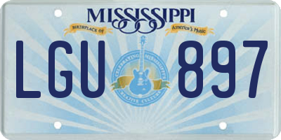 MS license plate LGU897