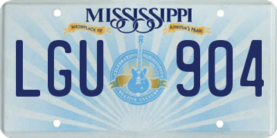 MS license plate LGU904