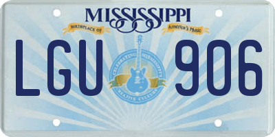 MS license plate LGU906