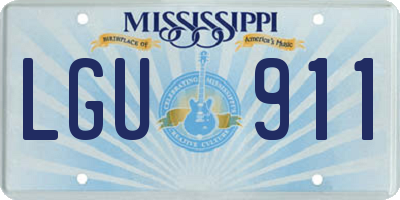 MS license plate LGU911