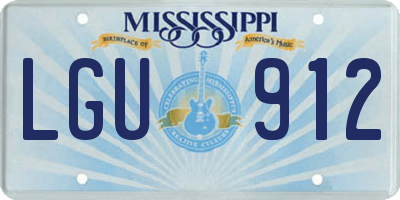 MS license plate LGU912