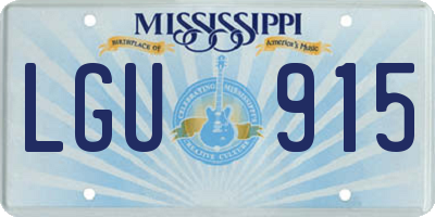 MS license plate LGU915