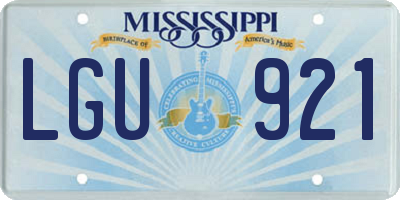 MS license plate LGU921