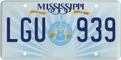 MS license plate LGU939