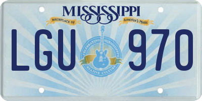 MS license plate LGU970