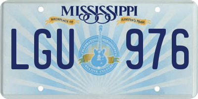 MS license plate LGU976