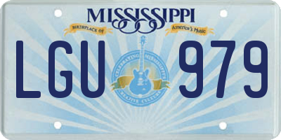 MS license plate LGU979
