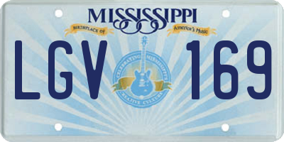 MS license plate LGV169