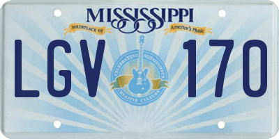MS license plate LGV170