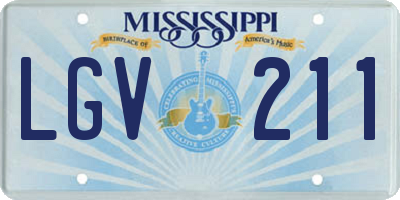 MS license plate LGV211