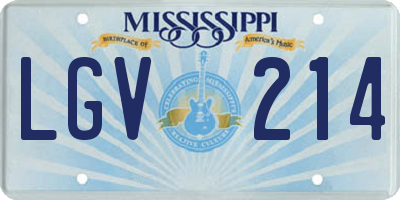 MS license plate LGV214